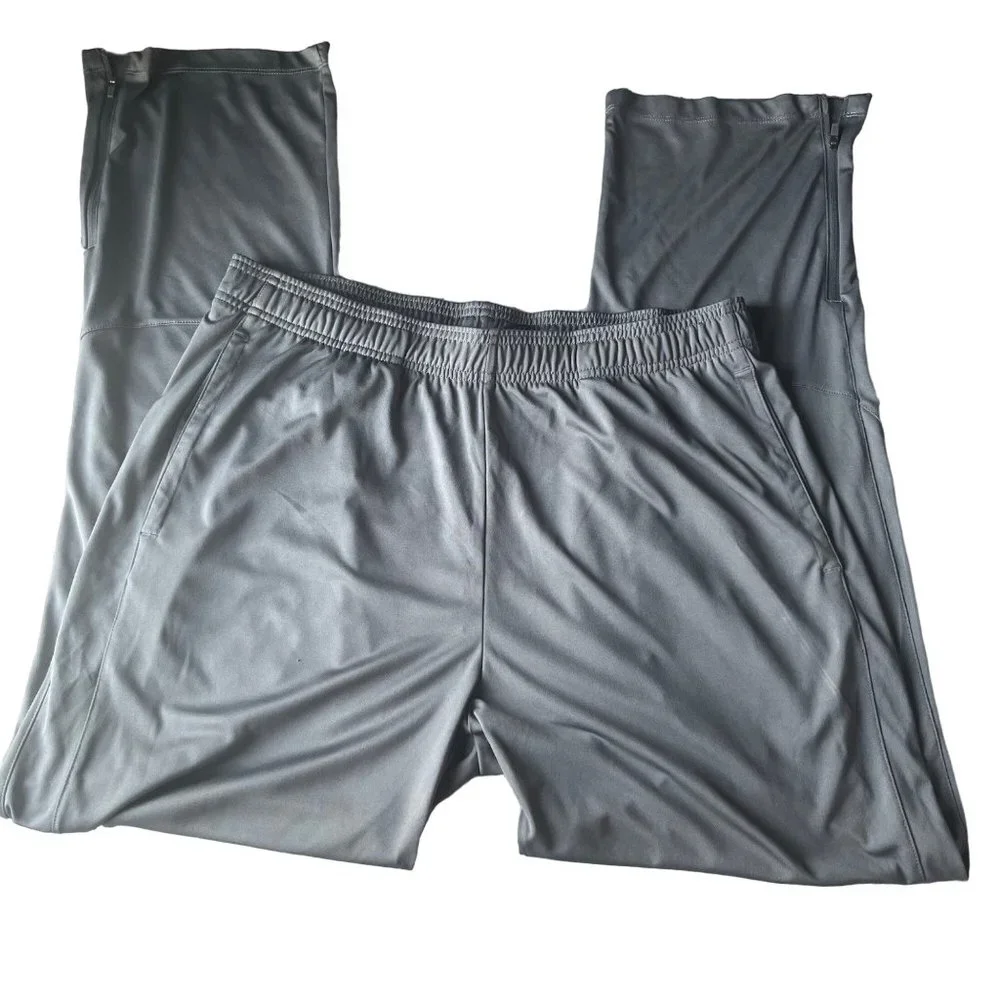 Reebok Mens Gray  Elastic Waist Drawstring Activewear Sport Pants Size‎ XL